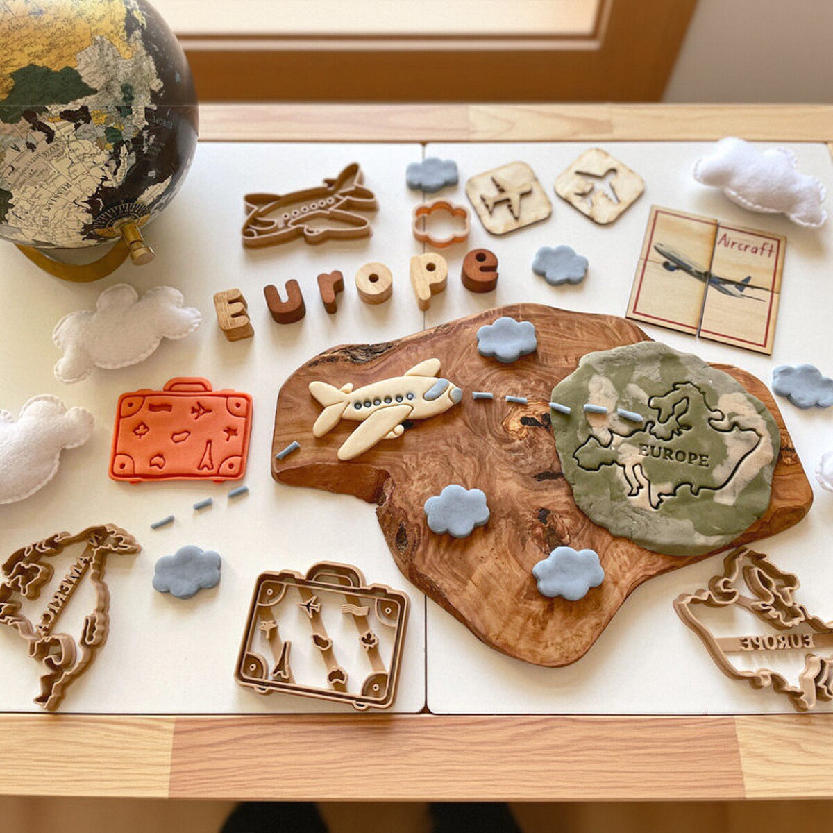 欧洲度假沙滩阳光印模沙盘摆盘3D打印彩泥一模多用立体3D模具