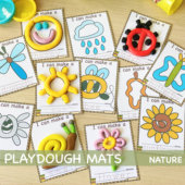 大自然主题卡片描绘彩泥幼儿园橡皮泥儿童面粉泥黏土过家家男女孩