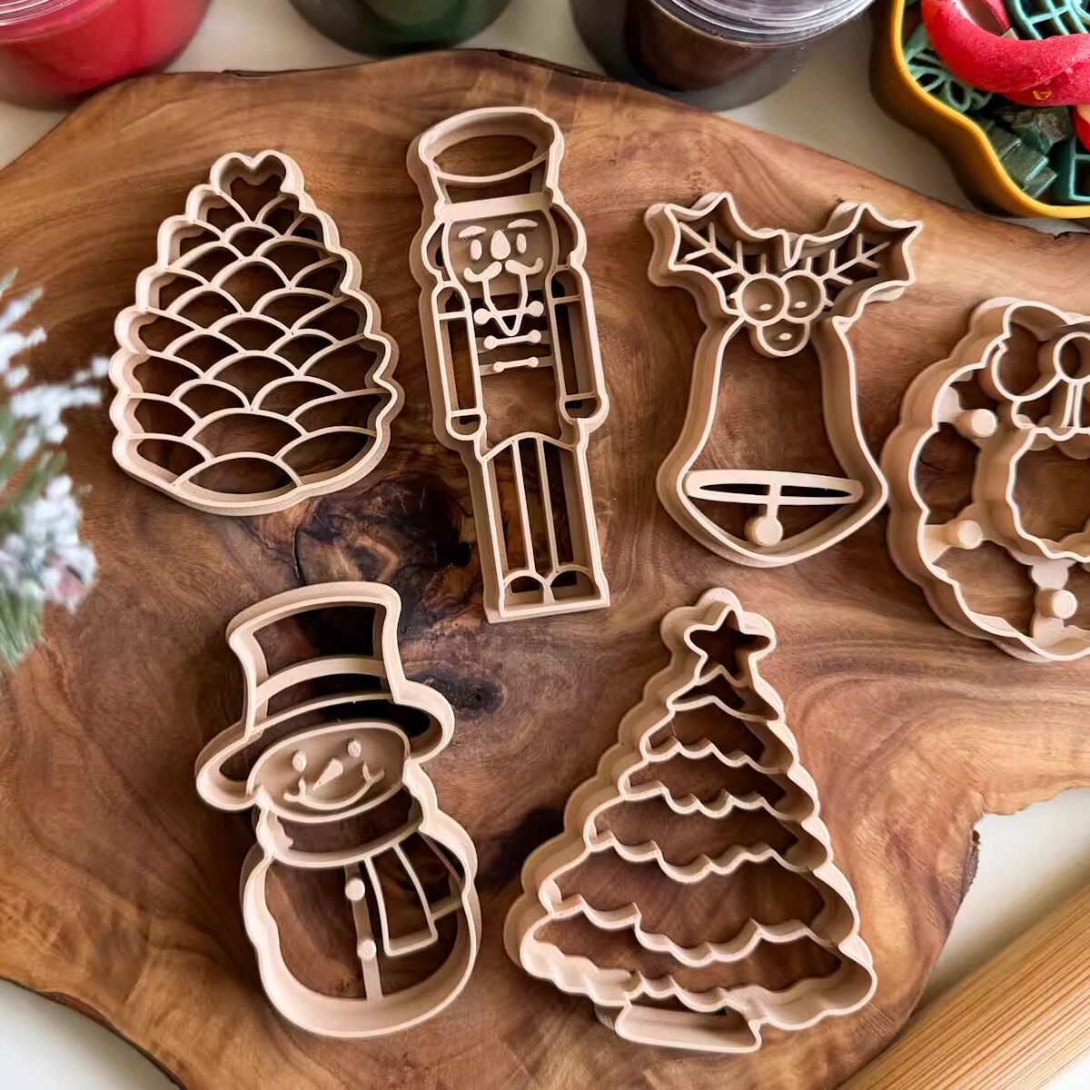 圣诞节套装礼物装扮一模多用彩泥烘焙蛋糕饼干立体置物盘