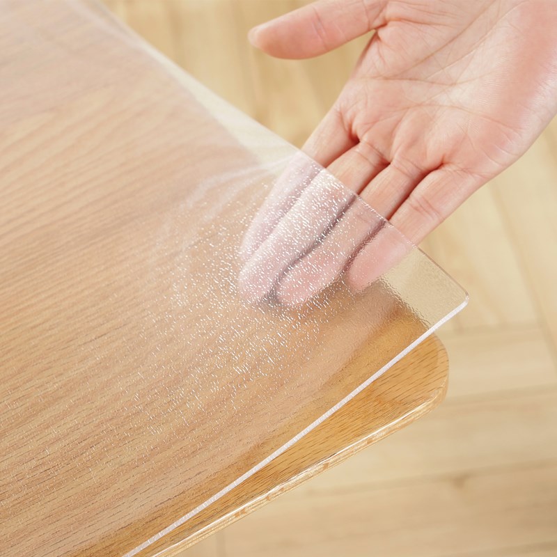 软玻璃透明餐桌pvc布防水桌面