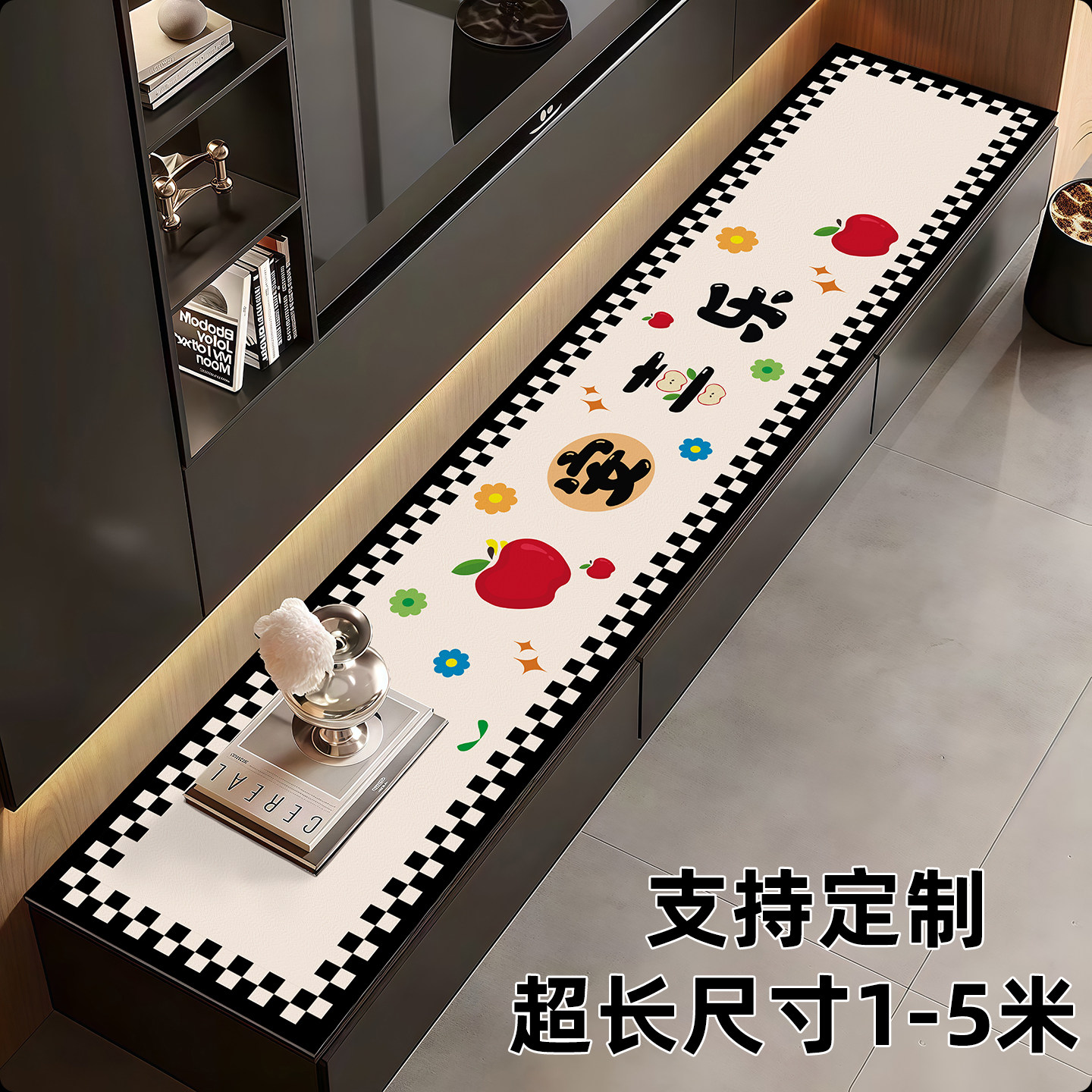 简约电视柜桌垫轻奢高级感防水防油免洗餐边柜盖布鞋柜桌面保护垫,居家布艺,桌布,淘宝优惠券,粉丝福利购,淘宝优惠卷