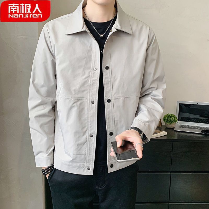 南极人男士外套春秋季2022新款潮流男装秋装帅气工装夹克衣服潮牌
