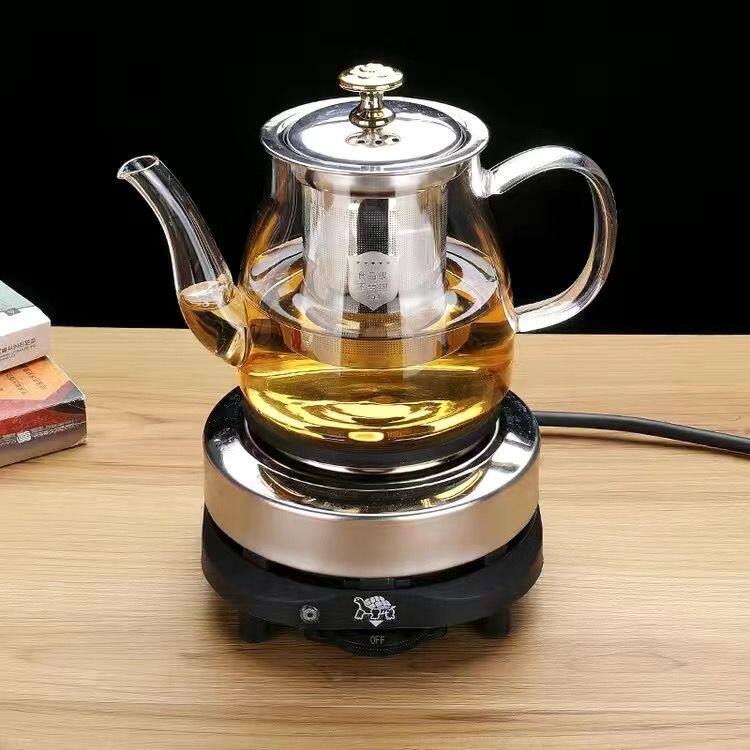 煮茶器套装耐热养生玻璃煮茶炉蒸汽煮茶壶加热小电热炉家用熬茶壶