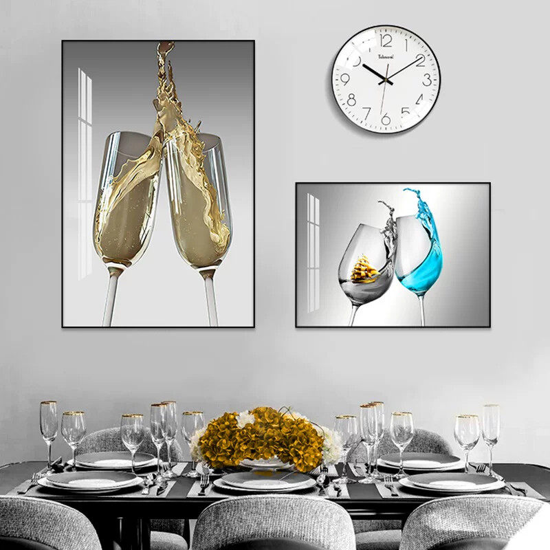 北欧风格餐厅装饰画现代简约餐桌墙面创意组合挂画个性饭厅装饰画