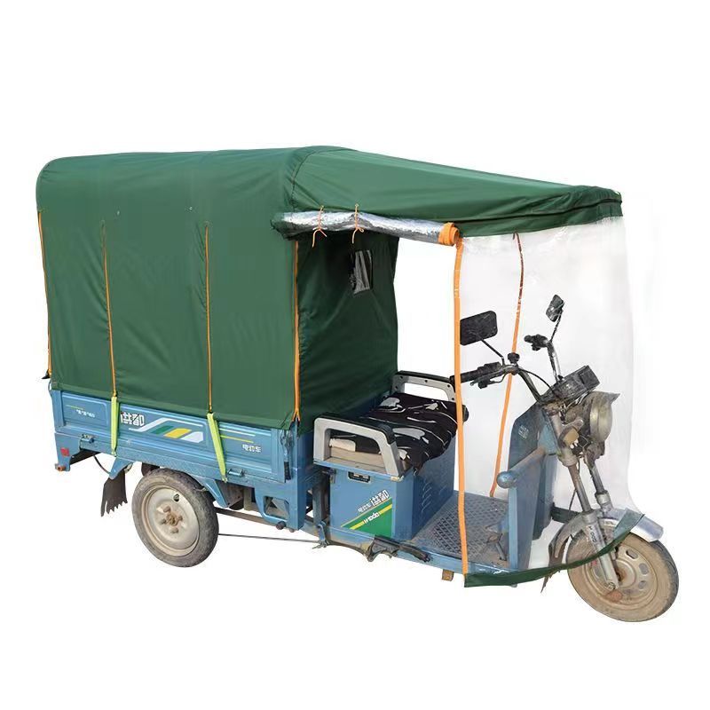电三轮车雨棚布电动三轮车车棚棚布加厚全封闭遮阳挡雨防风蓬布双