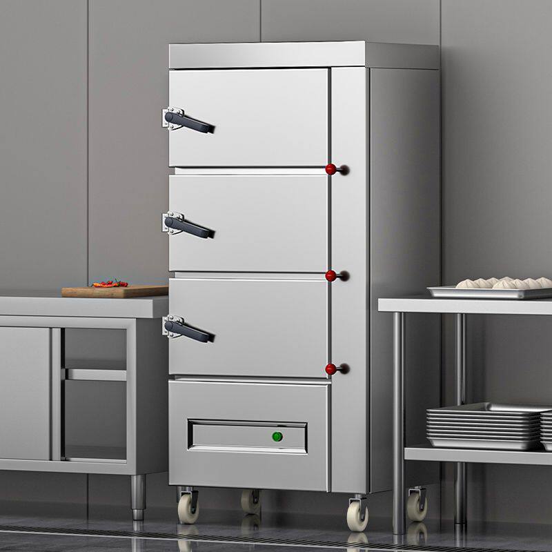 驰能商用三门海鲜蒸柜蒸包炉电热蒸箱智能蒸炉燃气食堂大型蒸饭柜