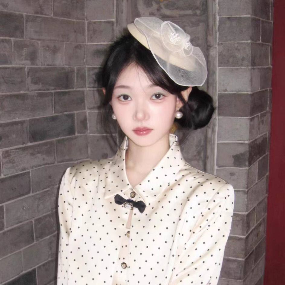 高级闺蜜小礼帽发夹女网纱贝雷帽小香风名媛新款网红头饰发卡