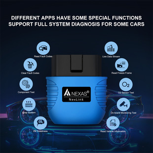 NEXAS Bluetooth 5.0 OBD2 Diagnostic Scanner for iOS Android