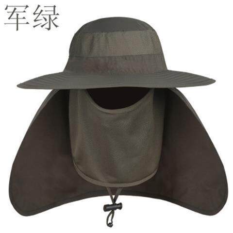 挡太阳帽冒子出游探险全遮脸幅遮脖子耳朵户外遮阳男夏季防晒钓鱼