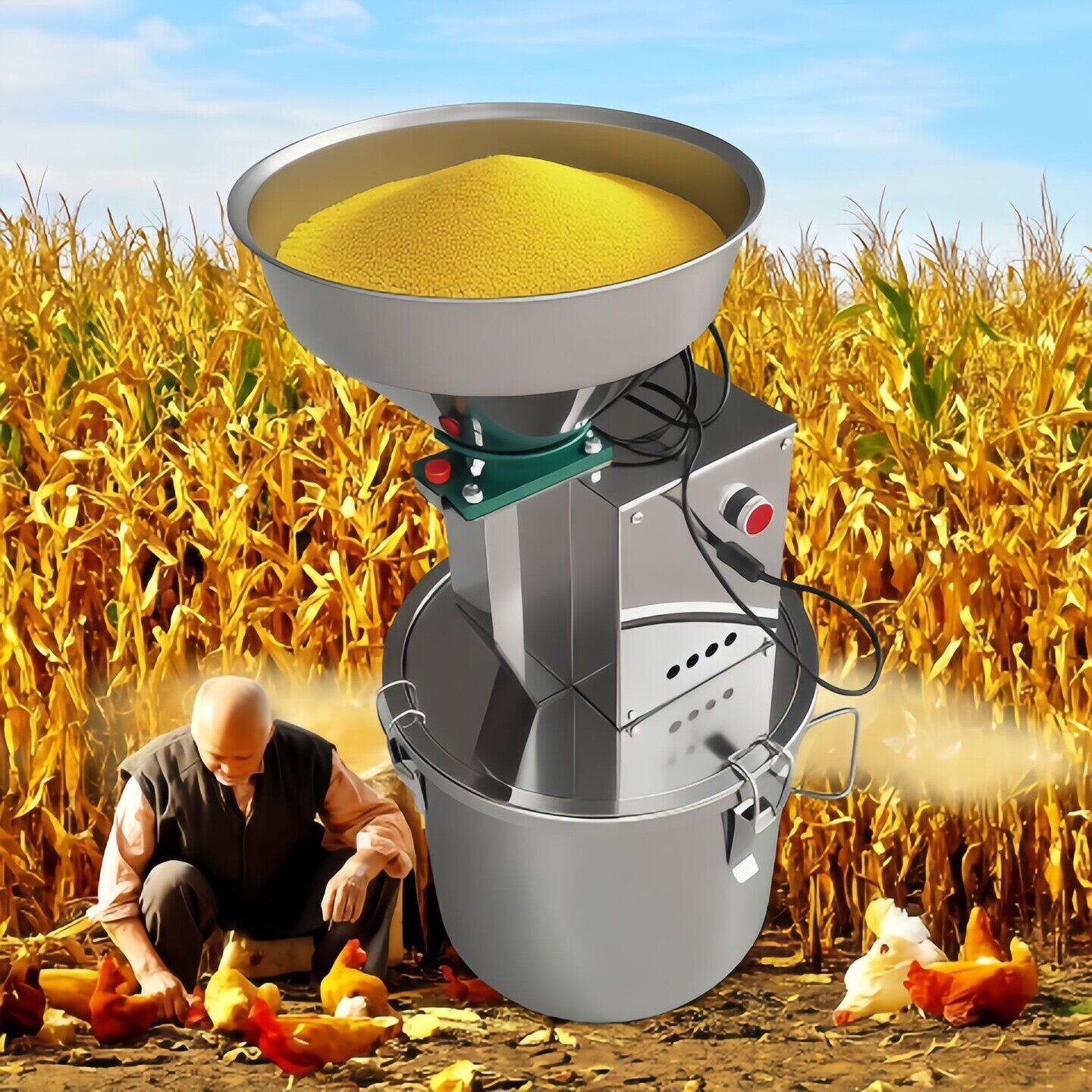 新款小型粉碎机家用玉米粉碎机可充电超细小型商用家用五谷研磨