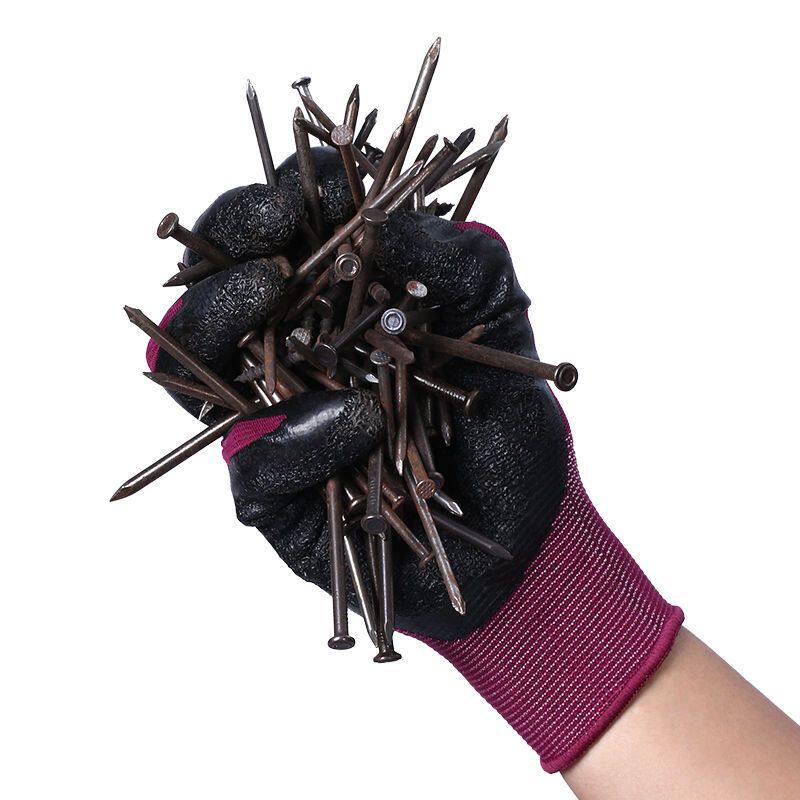 劳保手套帅气轻薄耐磨防滑耐用干活工作建筑工地橡胶乳胶厂家直销