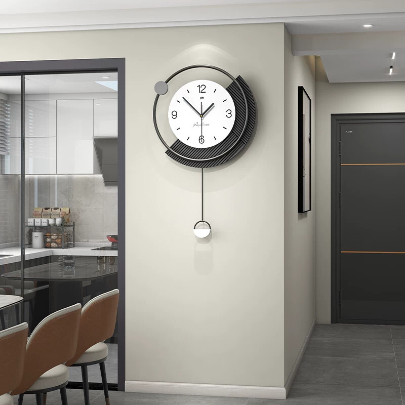 钟表挂钟客厅2023新款简约现代创意餐厅静音时钟艺术挂表挂墙装饰