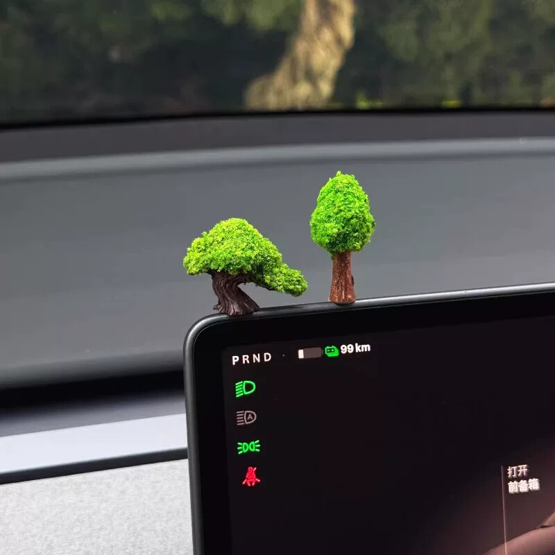 【我把春天装进车里】许愿树车载摆件微景观创意汽车中控屏装饰品