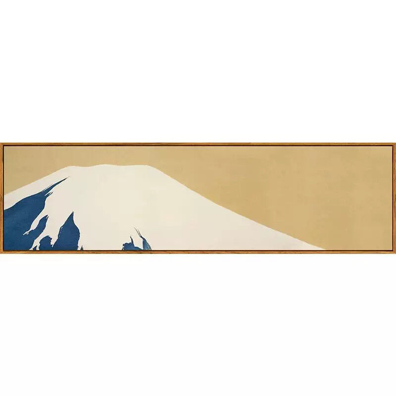 朗日风清 日式原木风卧室牀头装饰画富士山雪山风景壁画民宿挂画