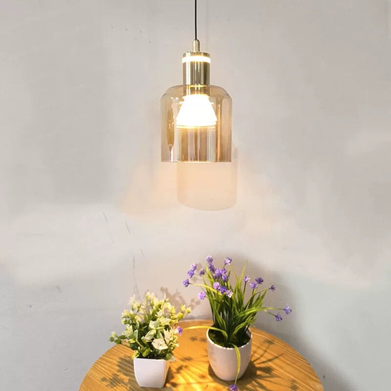 意式极简吊灯床头灯免布线充电吊线灯楼梯升降小吊灯创意个性艺术