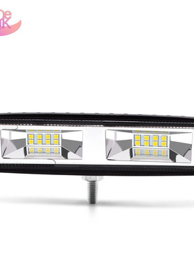 YLK 汽车LED工作灯12V/24V一字形6寸16灯48W 改装辅助射灯 检修灯