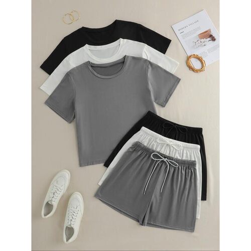 L 89346 Children's Bamboo Fiber T-Shirt Set 儿童竹纤维套装