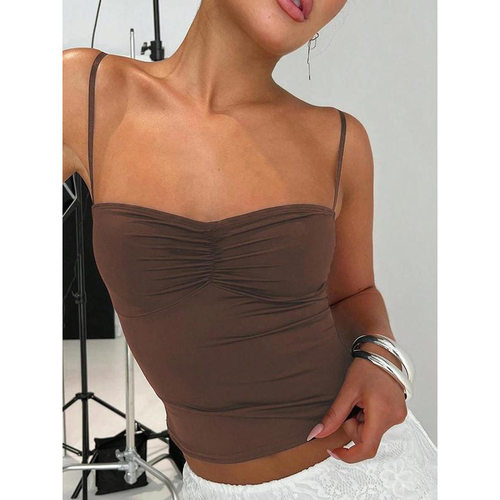 S 66919 European slim short camisole vest 欧美修身短款小吊带