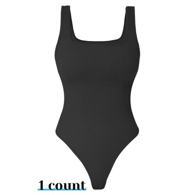 K 13636 Women's Low Neck Sleeves Bodysuit 女式背心连体衣
