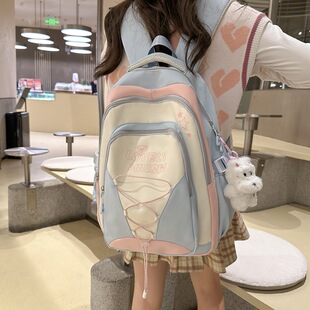 书包初中女生高颜值ins大容量双肩包2025新款高中大学生电脑背包