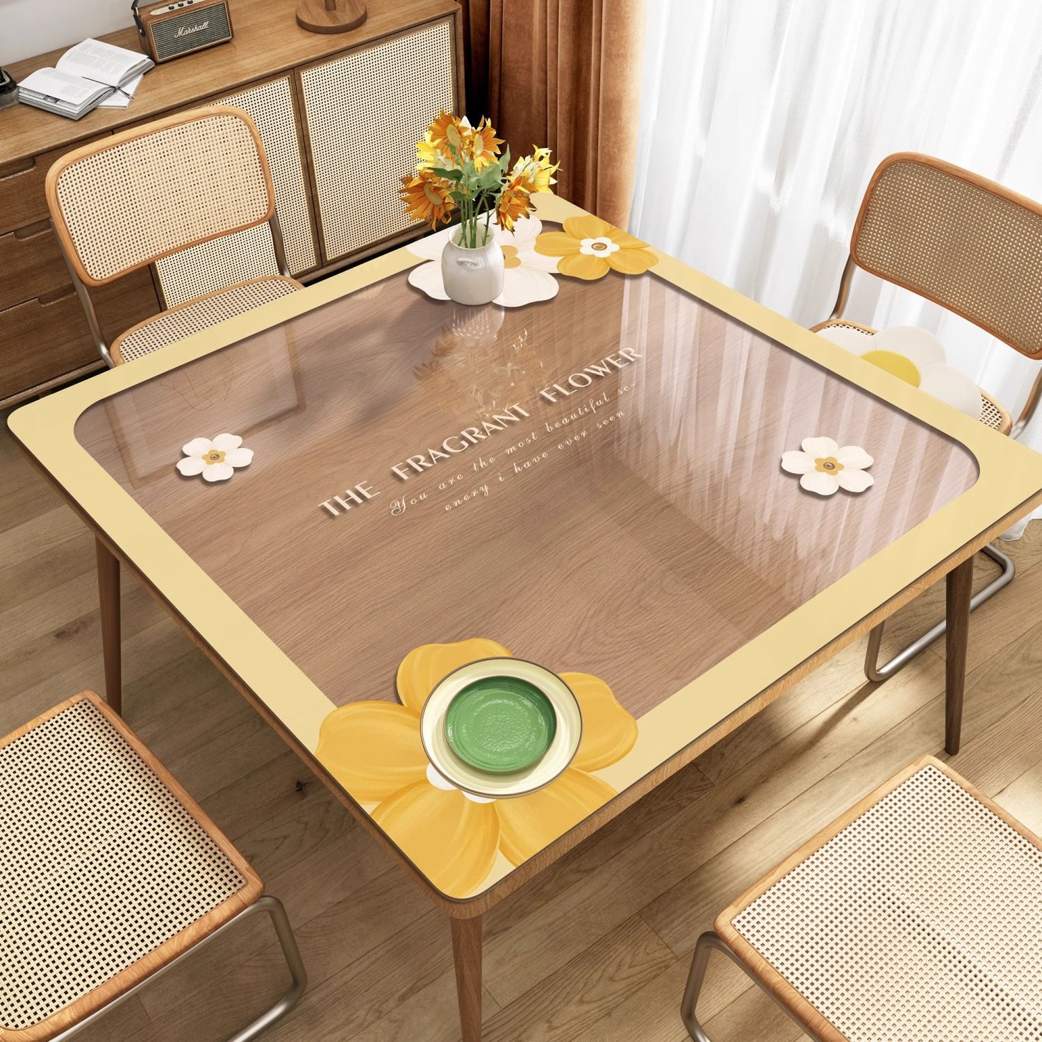 正方形透明桌垫免洗防水防油防烫桌布pvc软玻璃方桌八仙桌保护垫