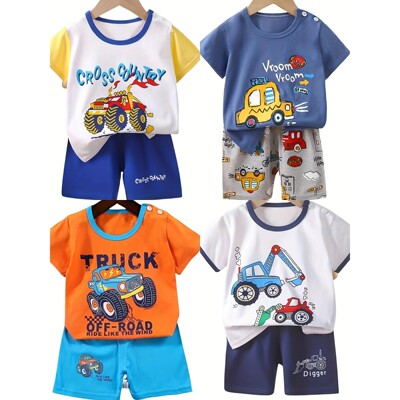 Q 45123 Children Short Sleeve Summer Outfit 儿童短袖套装