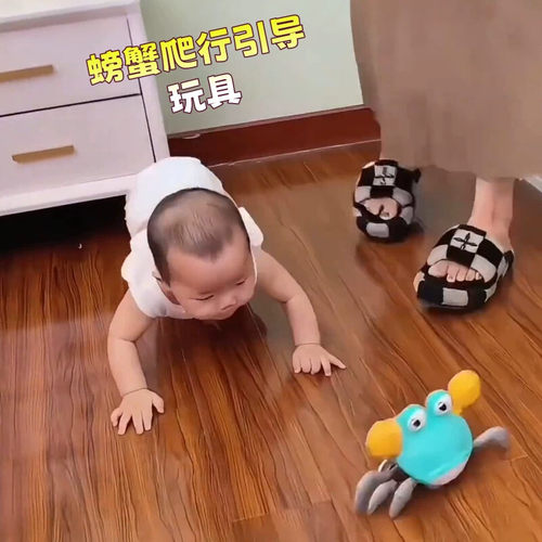 螃蟹爬行玩具男女宝宝婴幼儿引导消耗体力学爬吸引注意力追视玩具