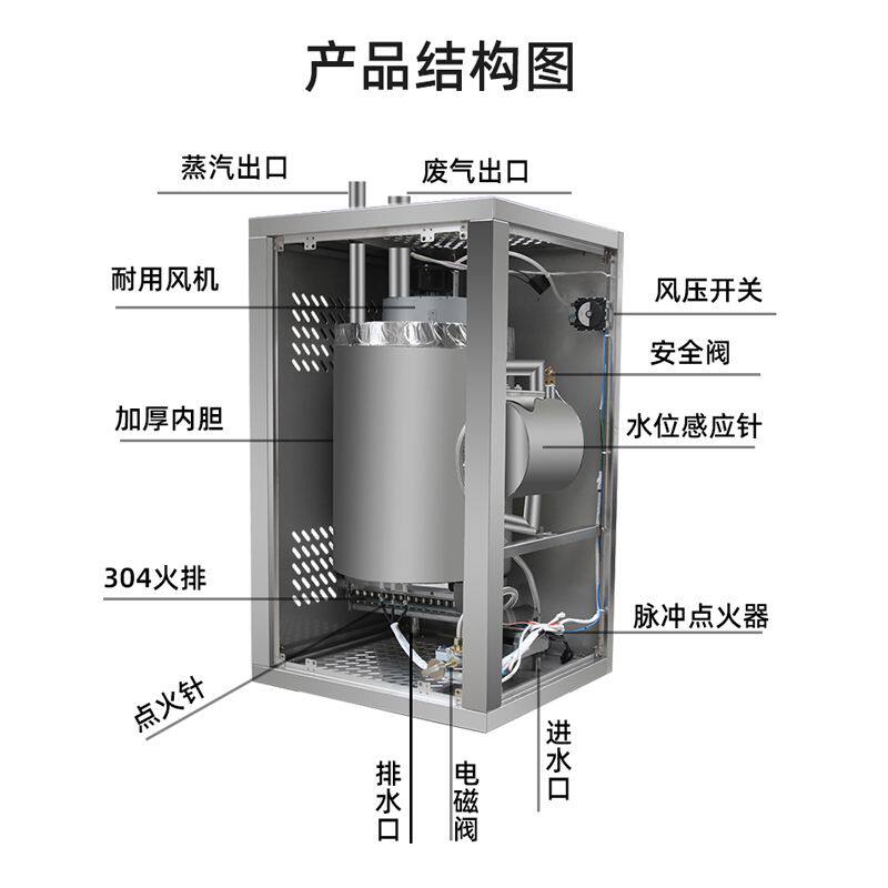 商用天然气蒸汽发生器燃气液化气节能蒸汽机豆腐酿酒煮浆馒头锅炉