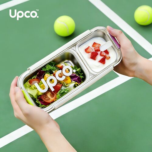 Upco优格饭盒304不锈钢学生上班族专用多巴胺饭盒可微波大容量