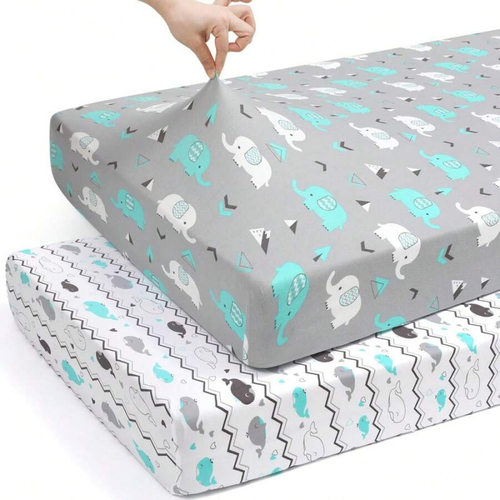 H 59004 Baby cradle fitted sheet set 婴儿摇篮床笠两件套