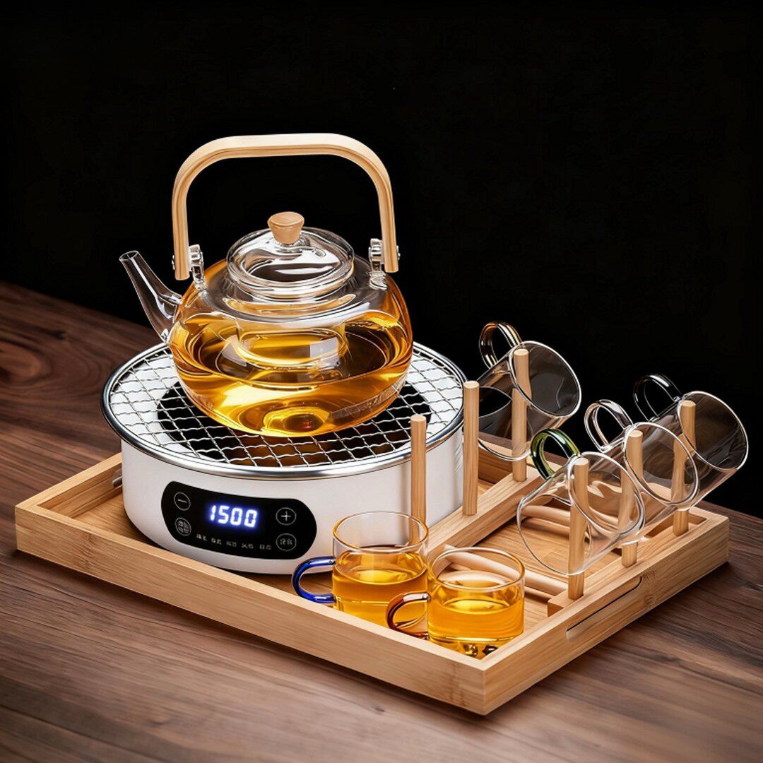 围炉煮茶器具全套家用煮茶器2026年新款大容量耐热蒸煮玻璃茶套组