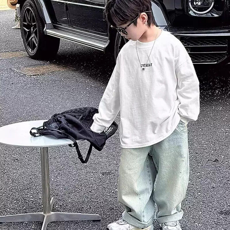 男童长袖t恤儿童春秋纯棉小童上衣男孩春装宝宝打底衫春季