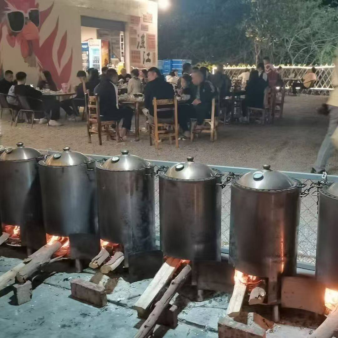 台湾桶仔鸡摆地摊柴火烤鸡炉家用专用炉摇滚窑鸡炉新型烧烤炉燃气