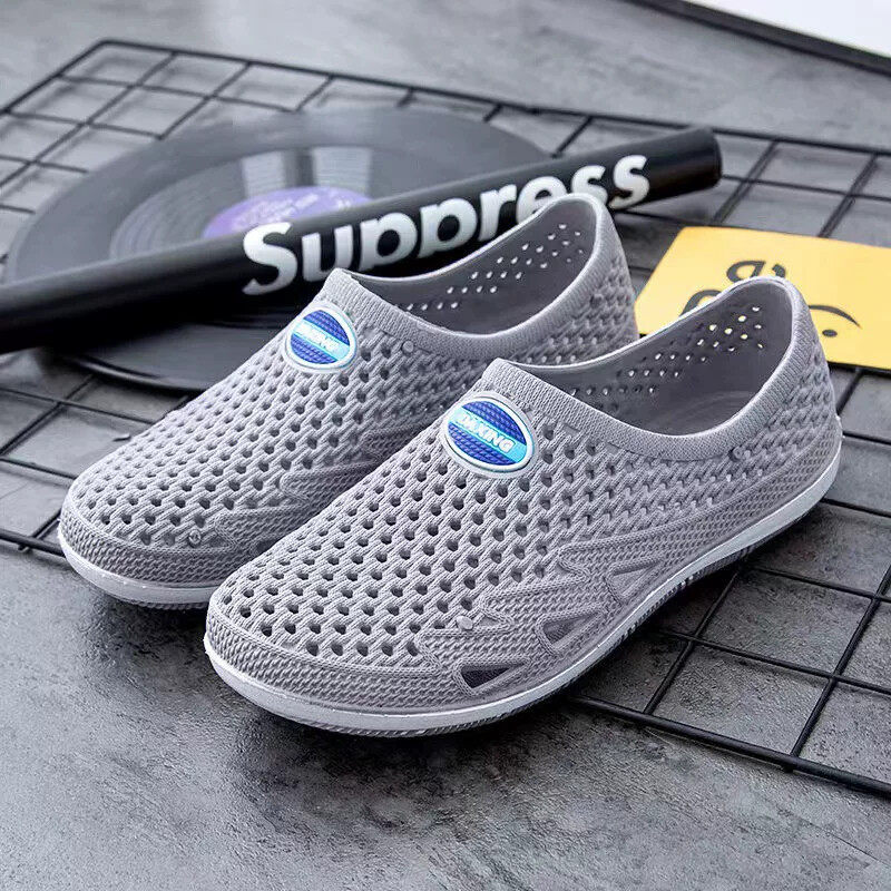 男士洞洞鞋男款凉鞋防水夏天新款外穿防臭防滑网面透气拖鞋软底