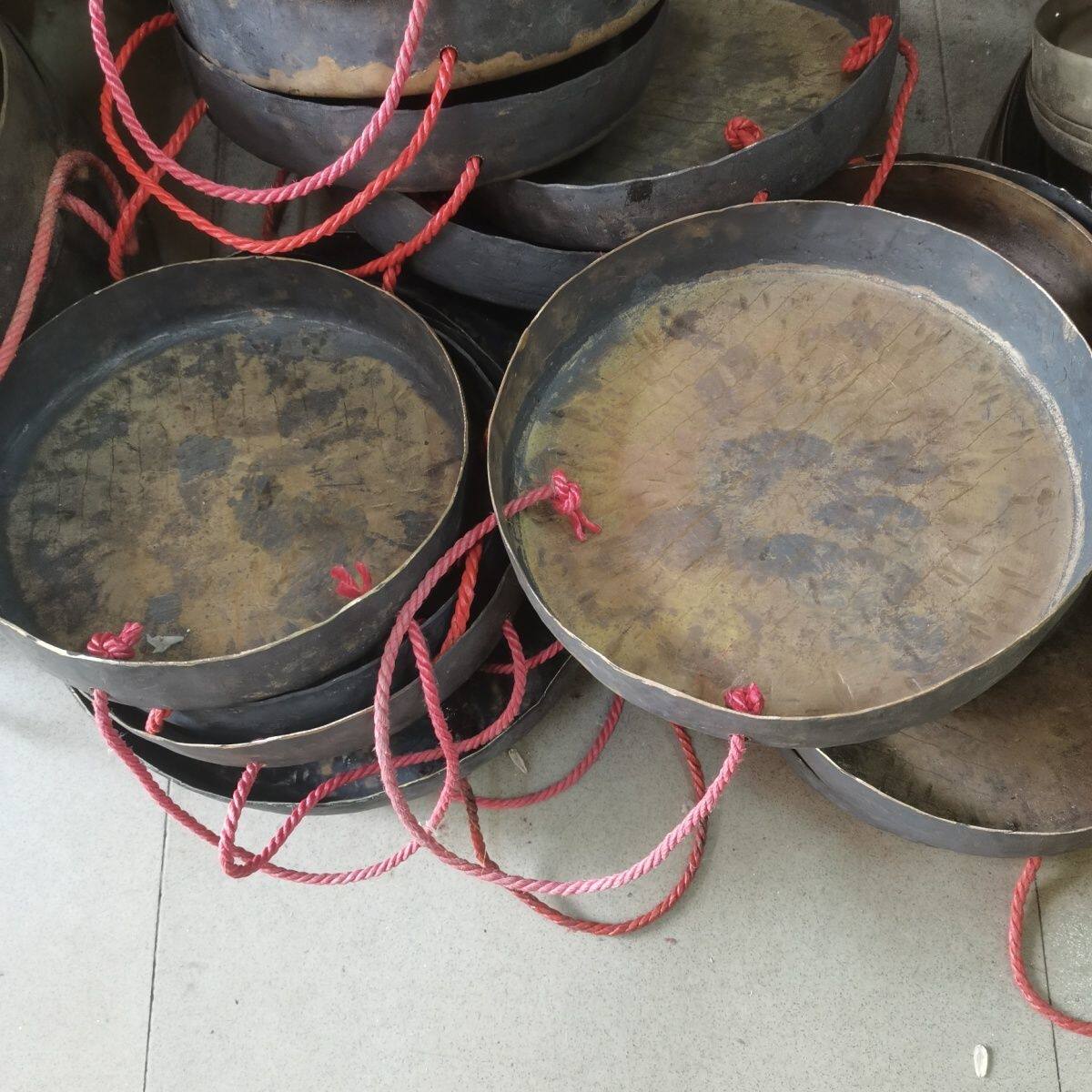 纯铜响铜锣/道士锣/高边锣/舞龙舞狮专业用锣大音量民间敲击乐器