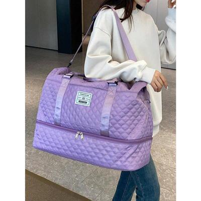 Purple Expanded Luggage Storage Bag Lightweight Foldable