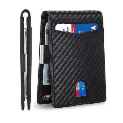 Minimalist Carbon Fiber Mens Wallet 2026 RFID Blocking