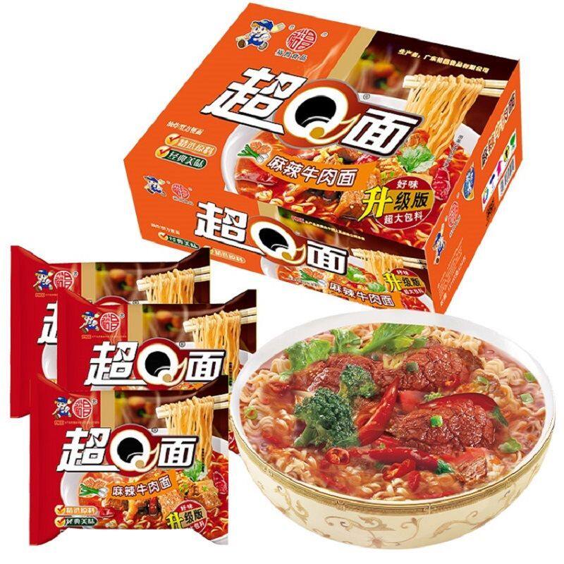 裕昌香辣超Q面方便面红烧牛肉面干脆干吃泡面整箱多口味散装