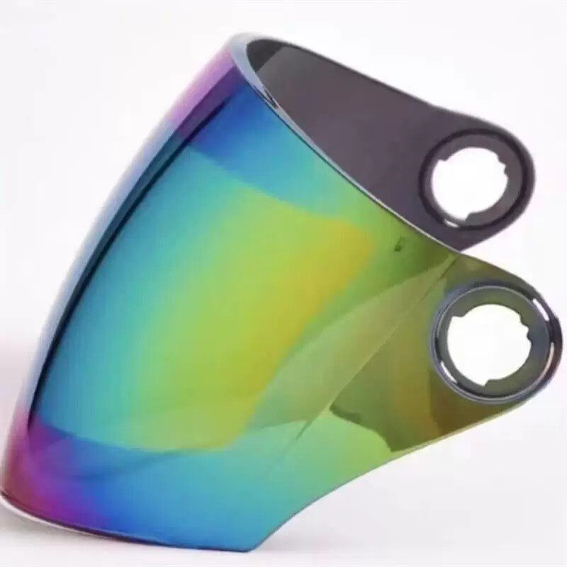 电动摩托车头盔镜片全半盔挡风镜面罩玻璃透明高清防晒雾配件通用