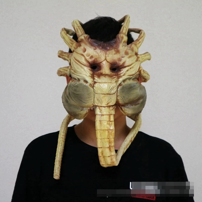 异形夺命舰周边Aliens电影异形模型抱脸虫手办面具万圣节装扮头套