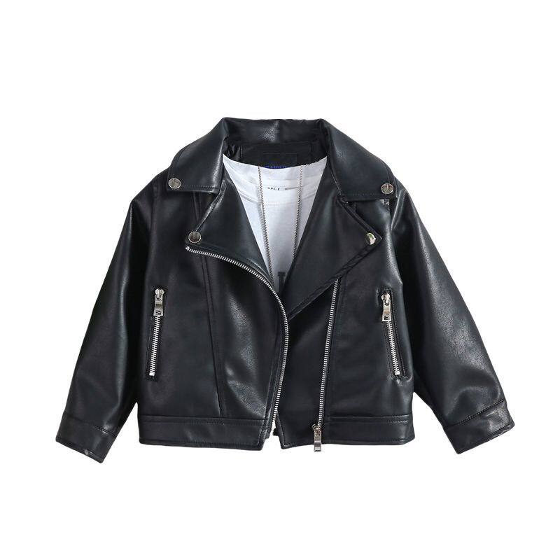 男童皮衣夹克2025新款春秋韩版潮酷帅儿童外套机车服男孩PU皮外套
