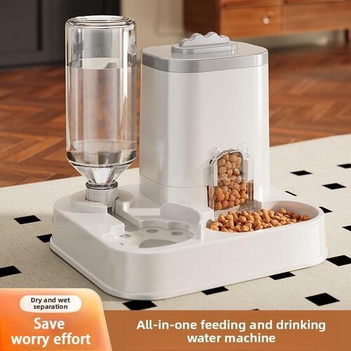 Automatic Gravity Cat Dog Feeder Waterer Combo Automatic