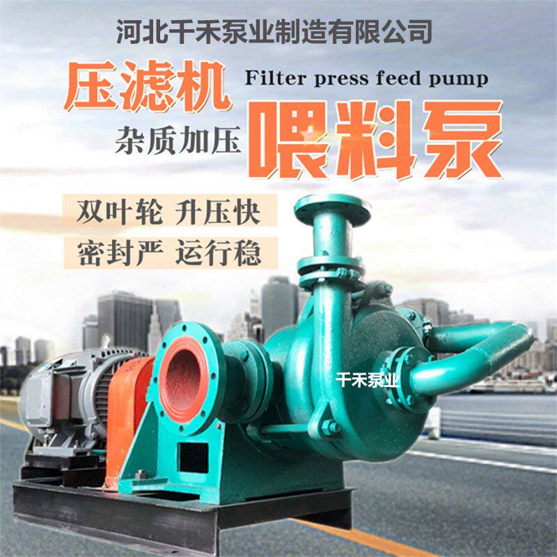 压滤机入料泵洗煤压泥机专用泵高铬耐磨渣浆泵高压泥浆泵输送泵机