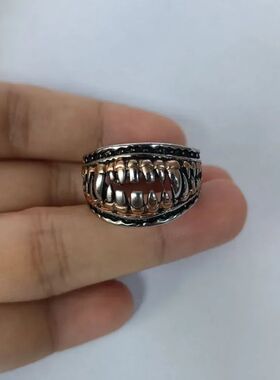 New Simple Fashion Devil's Tooth Open End Ring Retro Punk Hi