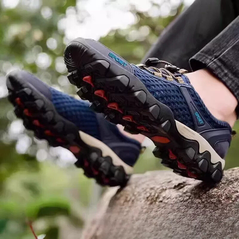 凉鞋包头洞洞鞋男款鞋子夏季溯溪鞋户外网面两栖沙滩工地休闲板鞋