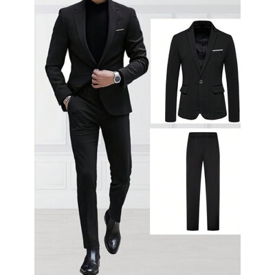 Mens Highend New Suit Set 2pcs Suit And Trousers