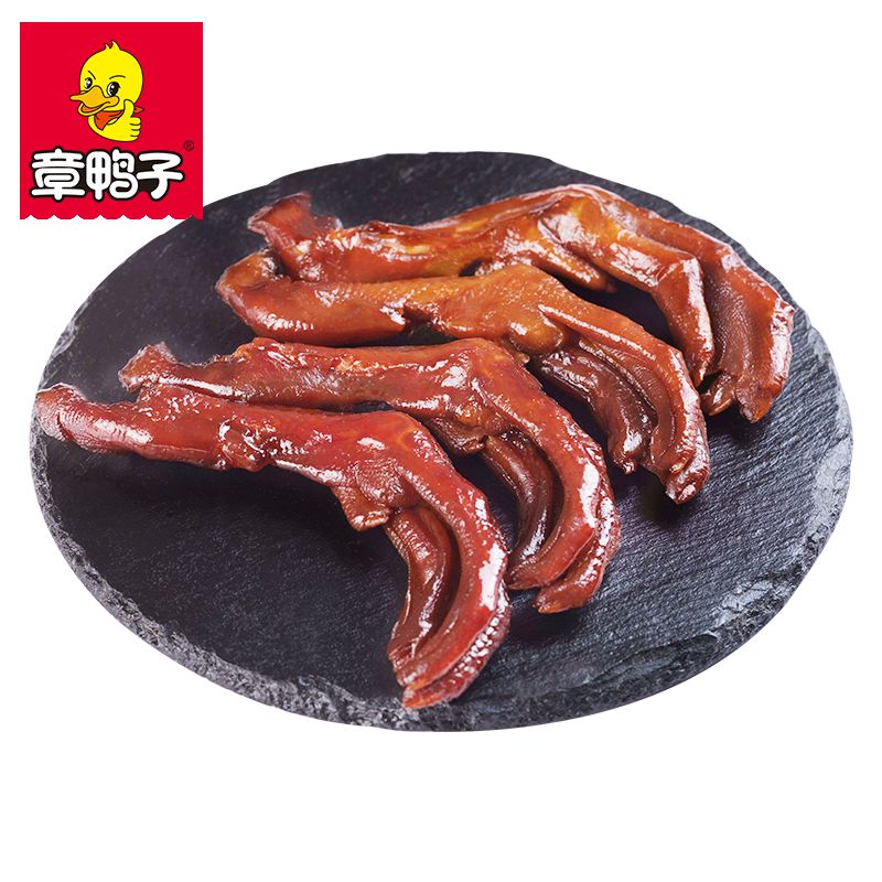 章鸭子湖南特产散称香辣鸭掌即食麻辣小零食卤味鸭爪休闲零食