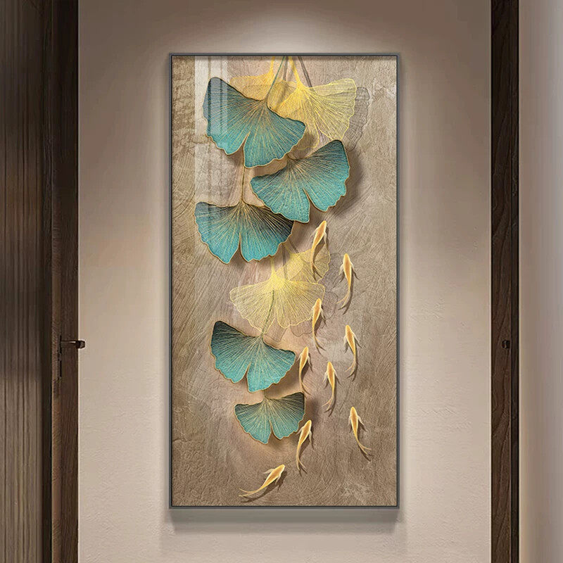 入门玄关装饰画5d立体挂画轻奢高级感高端挂画2023新款大芬油画村