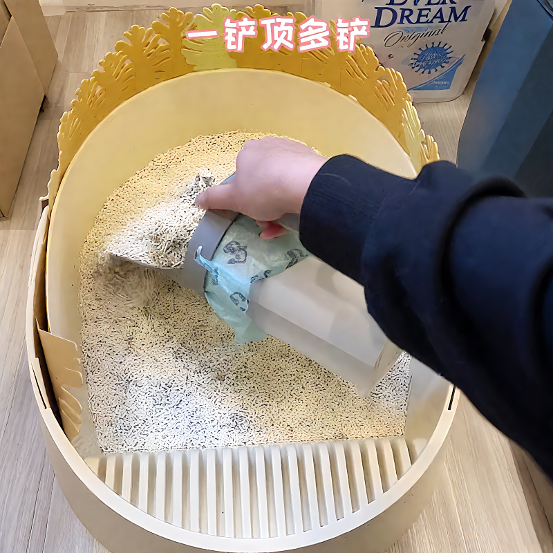 猫砂铲垃圾袋二合一体式多功能实用型不脏手高颜值懒人铲屎官新