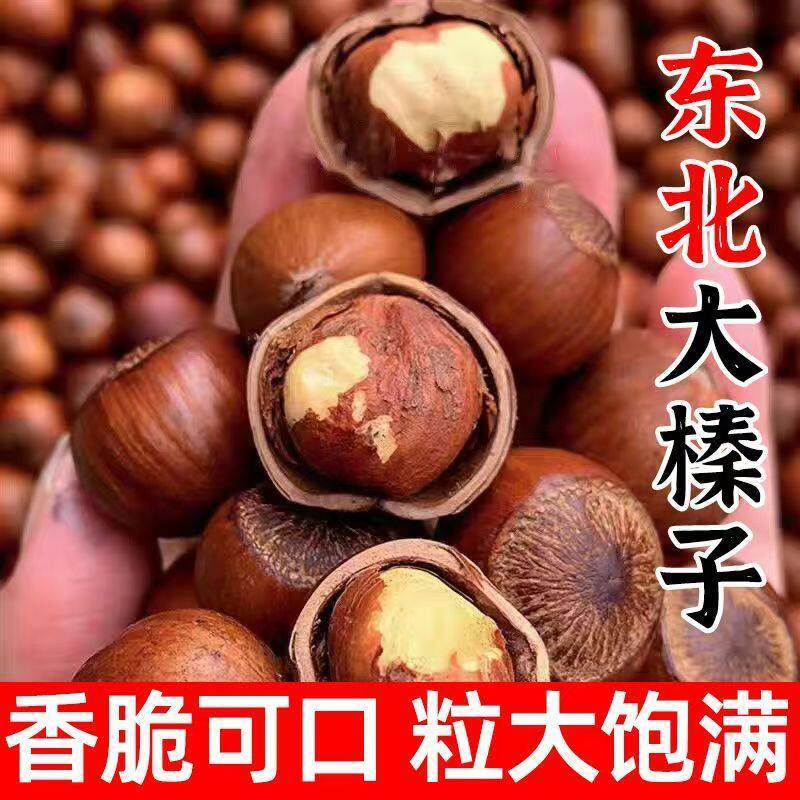 铁岭新货带壳东北大榛子薄皮柴火炒熟榛子仁原味无添加各种坚果